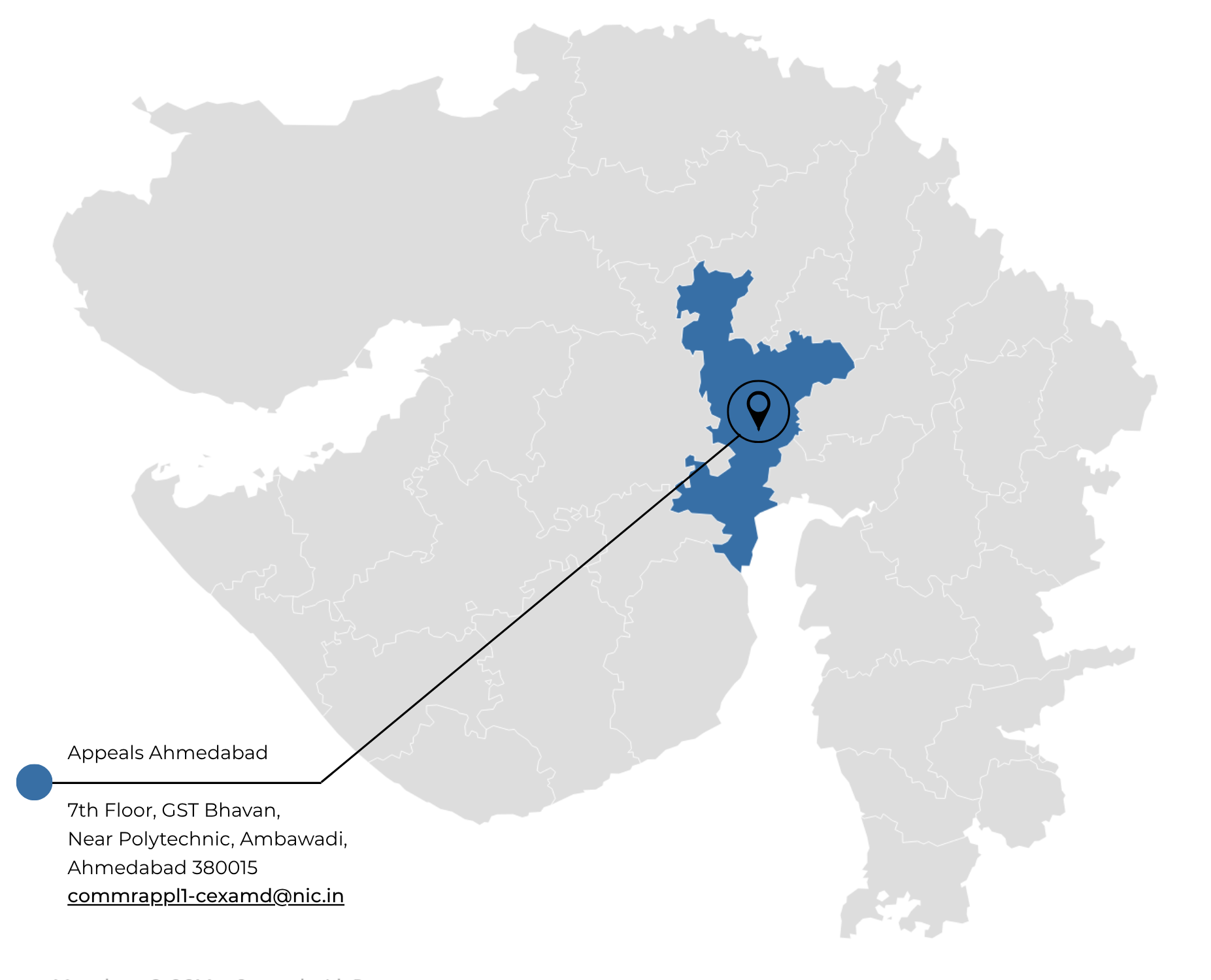 appeals ahmedabad map